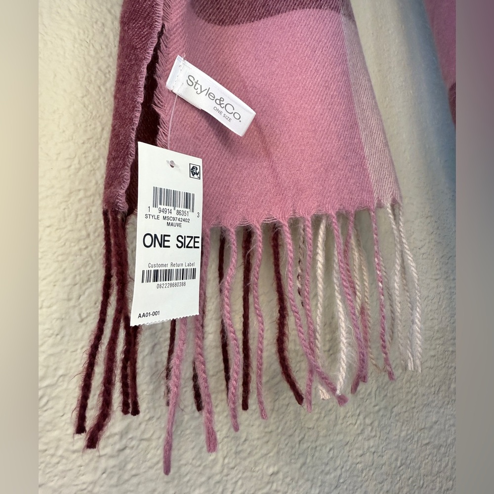 Mauve Pink and Purple Scarf, Women’s One Size, Style & Co. - Picture 6 of 10